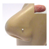 Dainty Super Tiny Teeny 1mm Diamond Gem Crystal Claw Set Straight Nose Stud You Bend L Bend Shape Bent Post Pin Jewelry 22 gauge 22G Pin Nostril - I Love My Piercings!