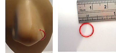 Enamel Non Tarnish Nose Piercing Hoop Ring Jewelry 20 gauge 20g Tangerine - I Love My Piercings!
