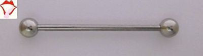 Steel Piercing Industrial 1&1/4 inch 32mm 14 gauge - I Love My Piercings!