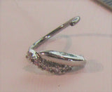 Surgical Steel Seamless Nose Jewelry Hoop Ring Curved Pink Crystal Gem 20 gauge