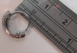 Surgical Steel Seamless Nose Hoop Ring Curved Line Clear Crystal Gem 18 gauge