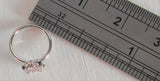 Surgical Steel Seamless Nose Hoop Ring Clear Gem Crystal Star 20 gauge 20g