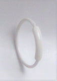 White Titanium Bar Smaller Thinner Hoop Belly Navel Ring 20 gauge 20g