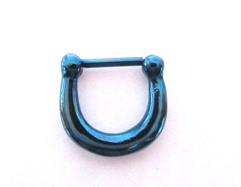 Daith Jewelry for Migraines Blue Titanium Weight Hoop 16g 9 mm diameter - I Love My Piercings!