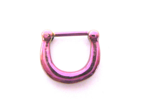Daith Jewelry for Migraines Purple Titanium Weight Hoop 16g 9 mm diameter - I Love My Piercings!