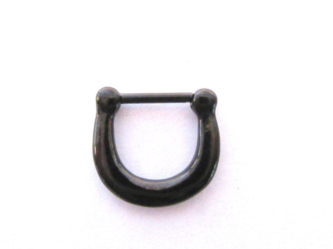 Daith Jewelry for Migraines Black Titanium Weight Hoop 16 gauge 9 mm diameter - I Love My Piercings!