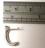 Surgical Steel Clear Gem Crystal Line L Shape Bent Nose Ring Stud Hoop 20 gauge