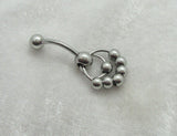 14G Beaded Silver VCH Jewelry Clit Hood Ring