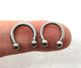 10G 12G Septum Ring Silver Septum Jewelry Septum Rings Horseshoe Ring 10mm Diameter Septum Ring