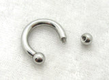 10G 12G Septum Ring Silver Septum Jewelry Septum Rings Horseshoe Ring 10mm Diameter Septum Ring