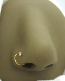 22G Gold Nose Hoop Stud Diamond 2mm Crystal Gem 22 Gauge - I Love My Piercings!