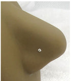 3 Piece 22G Nose Studs L Shape Bent Post Nose Ring Pins 22 gauge 22G Nose Jewelry 1.5mm CZ Diamond Nose Studs
