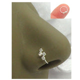 22G Nose Ring Stud CZ Gem Crystal Nose Stud 22 gauge Nose Jewelry Nostril Silver Gold Nose Ring Hoop Nose Stud - I Love My Piercings!