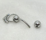 14G Beaded Crystal VCH Jewelry Clit Hood Ring