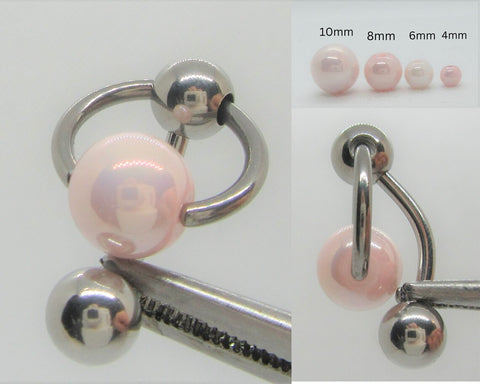Clitorial Clit Hood Bar VCH Stainless Steel Glossy Classy Pink Ball Assorted Lengths Dangle Hoop VCH Ring Bar Jewellry 14G 14 gauge - I Love My Piercings!