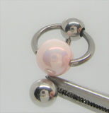Clitorial Clit Hood Bar VCH Stainless Steel Glossy Classy Pink Ball Assorted Lengths Dangle Hoop VCH Ring Bar Jewellry 14G 14 gauge