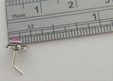 Fuchsia Blue or Pink Crowned Swarovski Nose Stud L Bend Shape Bent Post Jewelry 20 gauge 20G Nose Jewelry Pin Nostril - I Love My Piercings!
