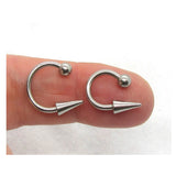 14G 16G Snake Bites Labret Lip Ring Long Spike Bottom Side Lip Ring Horseshoe 16 Gauge 14 gauge Lip Stud Lip Ring Lip Jewelry 8mm Spike - I Love My Piercings!
