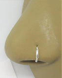 18G Nose Ring Hoop Sterling Silver Nose Jewelry 18 Gauge Gage Nose Hoop 6mm 8mm Diameter - I Love My Piercings!