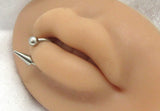 14G 16G Snake Bites Labret Lip Ring Long Spike Bottom Side Lip Ring Horseshoe 16 Gauge 14 gauge Lip Stud Lip Ring Lip Jewelry 8mm Spike - I Love My Piercings!