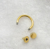 14G 16G Septum Ring Gold Black Septum Jewelry Spiked Septum Rings Spiked Horseshoe Ring 8mm 10mm Diameter Septum Ring - I Love My Piercings!