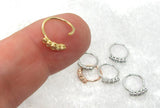 20G Nose Ring Nose Hoop CZ Crystal Nose Ring 20 gauge Nose Jewelry Nostril Ring 8mm nose ring Surgical Steel - I Love My Piercings!