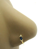 20G Gold Nose Ring Nose Hoop CZ Nose Ring 20 gauge Nose Jewelry Nostril Ring 8mm nose ring Surgical Steel - I Love My Piercings!