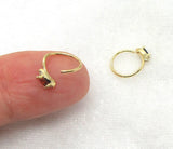 20G Gold Nose Ring Nose Hoop CZ Nose Ring 20 gauge Nose Jewelry Nostril Ring 8mm nose ring Surgical Steel - I Love My Piercings!