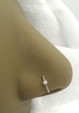 20G Nose Ring Nose Hoop Diamond Solitaire Black Gold Silver Nose Ring 8mm Diameter