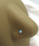 22G Opal White Pink Blue Green Nose Stud L Shape Nose Ring Jewelry Pin Earring 22 Gauge - I Love My Piercings!