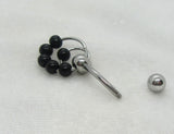 14G Black Bead VCH Jewelry Clit Hood Ring
