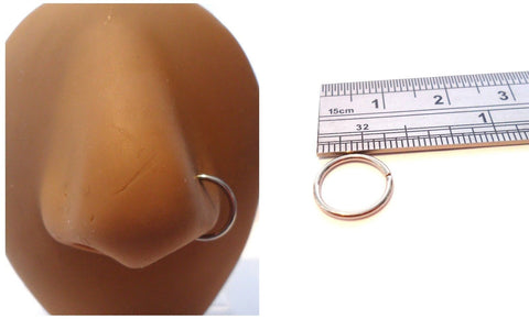 Surgical Steel Seamless 9 mm Diameter Twist Open Nose Hoop Jewelry 18 gauge 18g - I Love My Piercings!