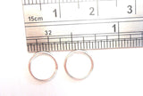 Pair Sterling Silver Cartilage Seamless Hoop Ring Bar 18 gauge 18g 7 mm diameter - I Love My Piercings!