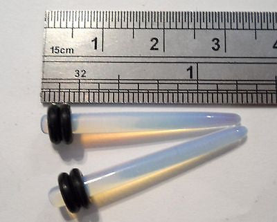 OPALESCENT BLUE Plugs Tapers Rings Gauges 8 gauge - I Love My Piercings!