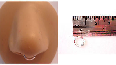 Sterling Silver Seamless Hoop Septum Ring 18 gauge 18g Choose Diameter - I Love My Piercings!