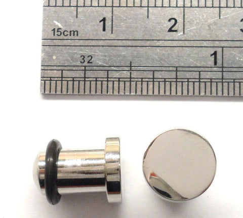 Pair Surgical Steel Single Flare Black O rings Plugs Lobe Jewelry 2 gauge 2g - I Love My Piercings!