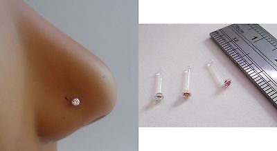 3 Clear Plastic Post Sensitive Metal Allergie Nose Bones Ball End 20 gauge 20g - I Love My Piercings!