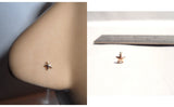 10K Yellow Gold 5 Pointed Star Nose Jewelry Bone Ball End Post Pin 20 gauge 20g - I Love My Piercings!
