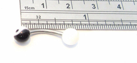 Surgical Steel Ying Yang Curved Barbell VCH Jewelry Clit Clitoral Hood Ring Bar 14 gauge - I Love My Piercings!