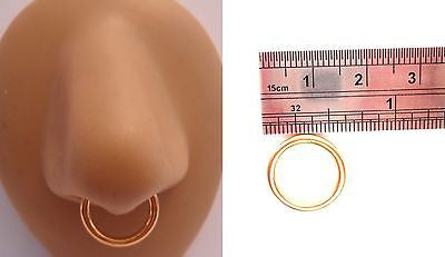 Gold Titanium Segment Hoop Septum Ring 12 gauge 12g 1/2 inch diameter - I Love My Piercings!