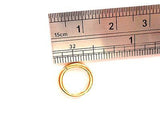 Gold Titanium Easy to Use Segment Nose Septum Hoop Ring 14 gauge 14g 8mm - I Love My Piercings!