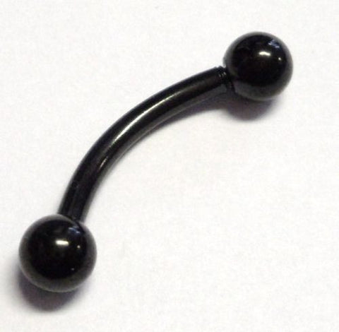 Black Titanium Curved Barbell VCH Clitoral Hood Piercing Jewelry 14 gauge - I Love My Piercings!