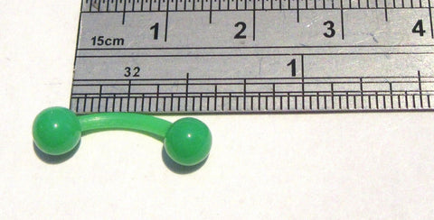 Green Bioplast Surgical Plastic Flexible VCH Jewelry Clit Metal Sensitive Hood Bar 14g - I Love My Piercings!