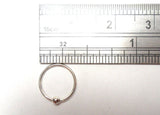 Sterling Silver Bead Attached Cartilage Hoop Ring Stud 20 gauge 20g 9 mm - I Love My Piercings!