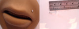Plastic Flexible Monroe Top Lip Ring Stud Post Clear CZ Crystal 16 gauge 16g - I Love My Piercings!