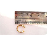 Gold Titanium Half Hoop Horseshoe  Bottom Side Lip Ring 16 gauge 16g Spikes - I Love My Piercings!