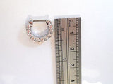 Surgical Steel Clear Crystal Hoop Barbell Daith Jewelry 14 gauge 14g - I Love My Piercings!