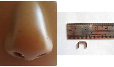 Surgical Steel Flip Up Septum Straight Barbell Ring 12 gauge 12g - I Love My Piercings!