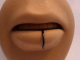SEAMLESS Bottom Lip Labret Ring 14 gauge 14g BLACK 10mm - I Love My Piercings!
