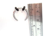 Surgical Steel Hoop Pincher Round Tapered Septum Nose Ring 12 gauge 12g - I Love My Piercings!